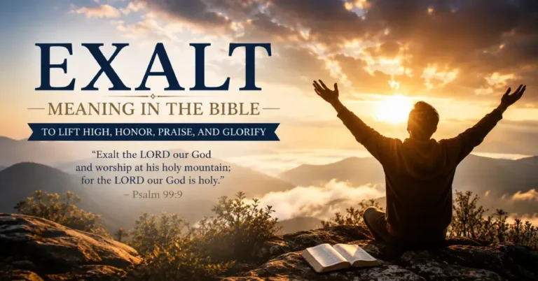 Exalt Meaning in the Bible