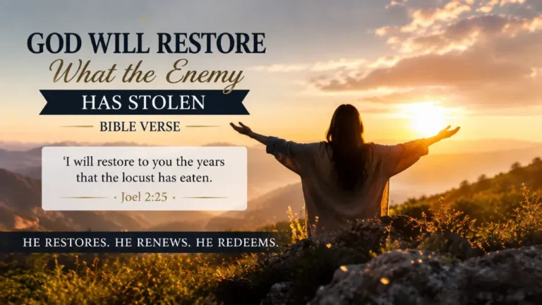 God Will Restore What the Enemy Has Stolen Bible Verse