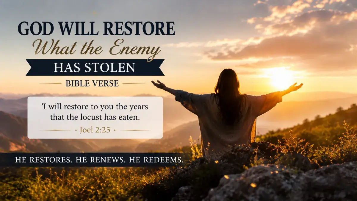 God Will Restore What the Enemy Has Stolen Bible Verse: Understanding God's Promise of Restoration 1 God Will Restore What the Enemy Has Stolen Bible Verse