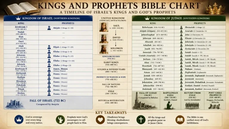 Kings and Prophets Bible Chart: A Simple Guide to Israel's Kings and God's Prophets 2 Kings and Prophets Bible Chart