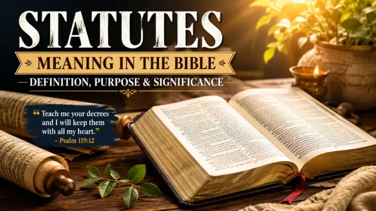 Statutes Meaning in the Bible