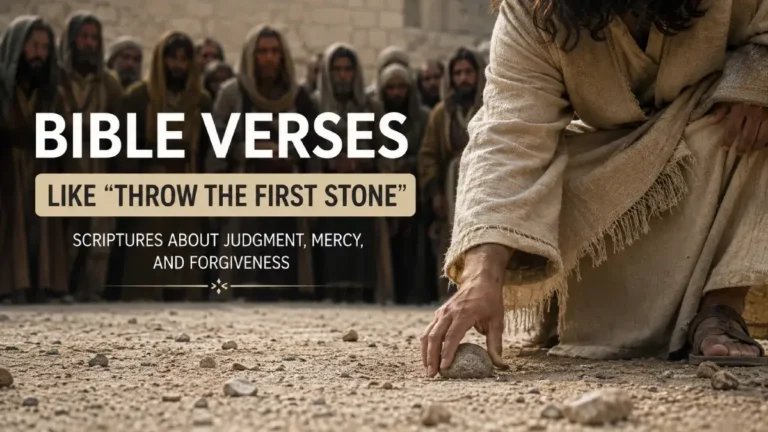 Bible Verses Like “Throw the First Stone”