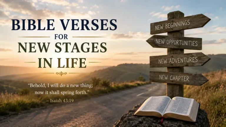 Bible Verses for New Stages in Life