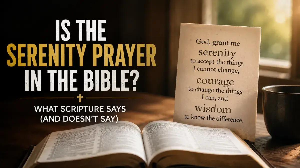 Is the Serenity Prayer in the Bible? What Scripture Says 1 Is the Serenity Prayer in the Bible