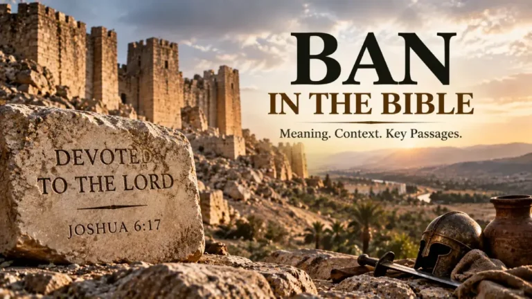 Ban in the Bible: Meaning, Definition, and Biblical Context 3 Ban in the Bible
